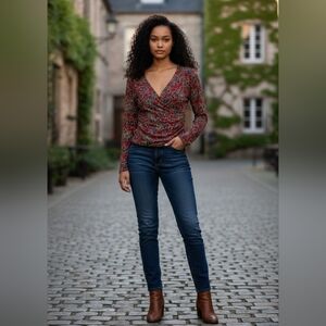 Bandolino Y2K Paisley Wrap Top